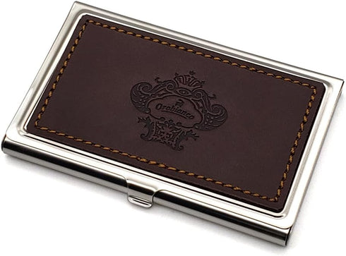 オロビアンコ 名刺入 メタルカードケース ブラウン オロビアンコ