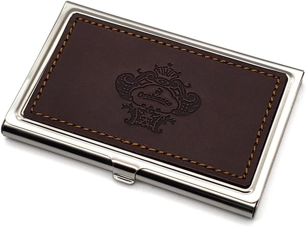 オロビアンコ 名刺入 メタルカードケース ブラウン オロビアンコ
