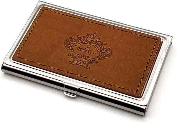 オロビアンコ 名刺入 メタルカードケース ライトブラウン オロビアンコ