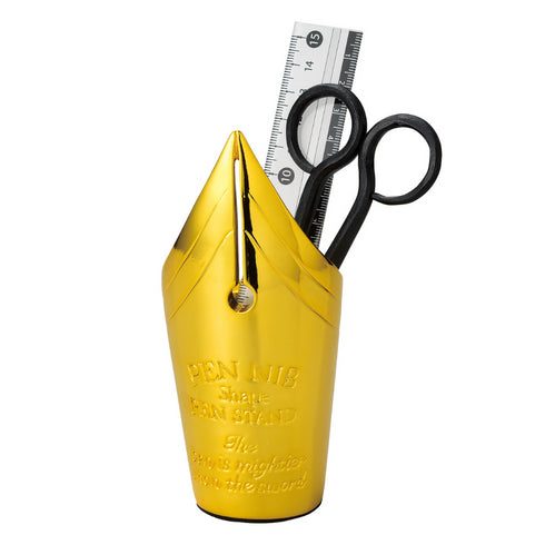 Motif. ペンニブ型ペンスタンド ゴールド