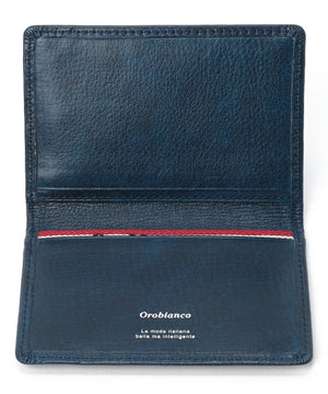 オロビアンコ カードケース パティナ 2面パスケース ネイビー オロビアンコ