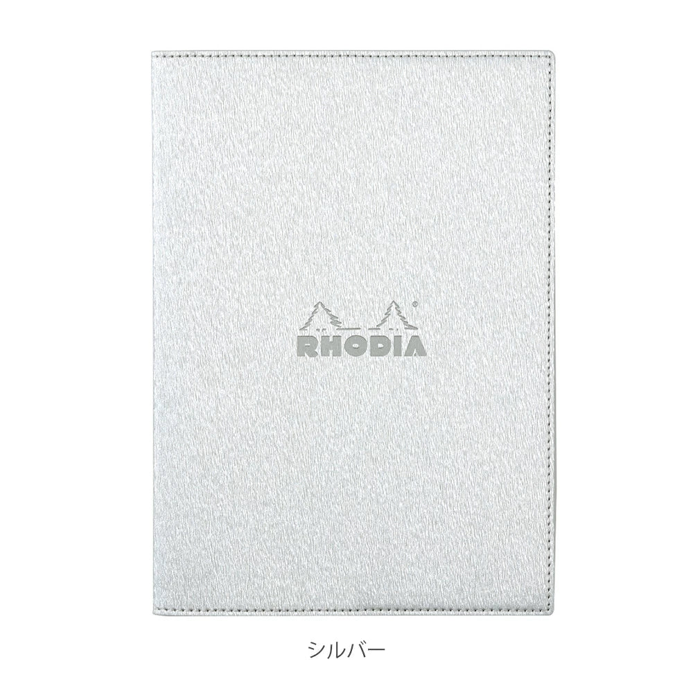 ロディア メタリックPUレザー ホチキス留めノートカバー A5 カバー RHODIA