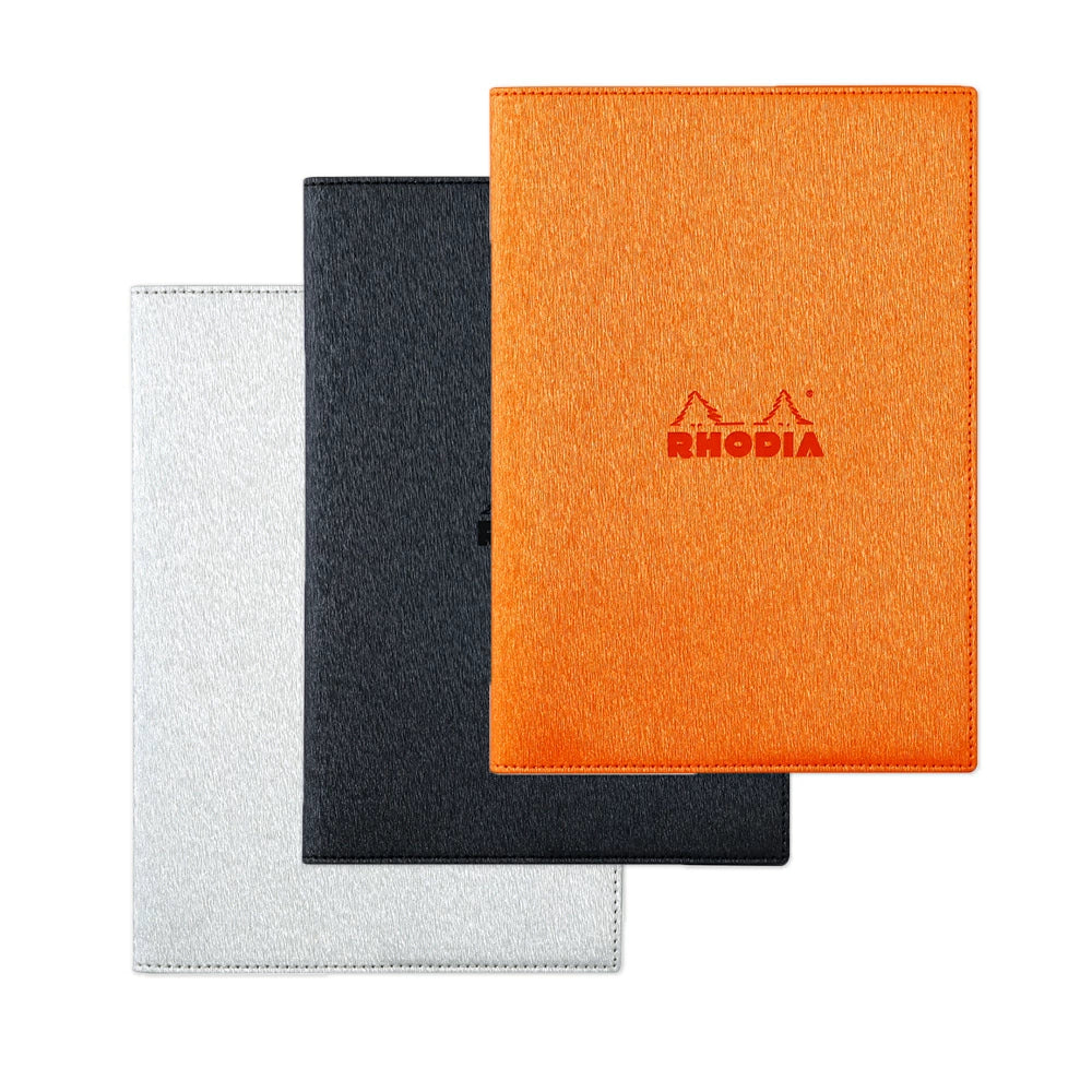 ロディア メタリックPUレザー ホチキス留めノートカバー A5 カバー RHODIA