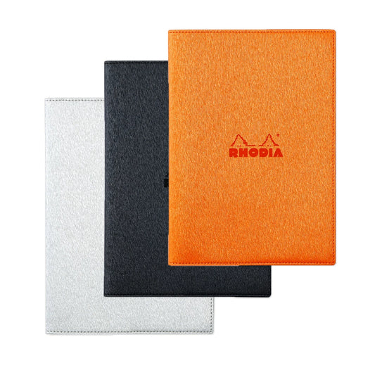 ロディア メタリックPUレザー ホチキス留めノートカバー A5 カバー RHODIA