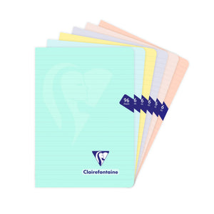 クレールフォンテーヌ ノート 横罫 ミメジス パステル ホチキス留めノート A5 96ページ PPソフトカバー付き アリマート