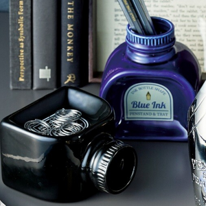 Motif. インクボトル型ペンスタンド トレイ ブラック